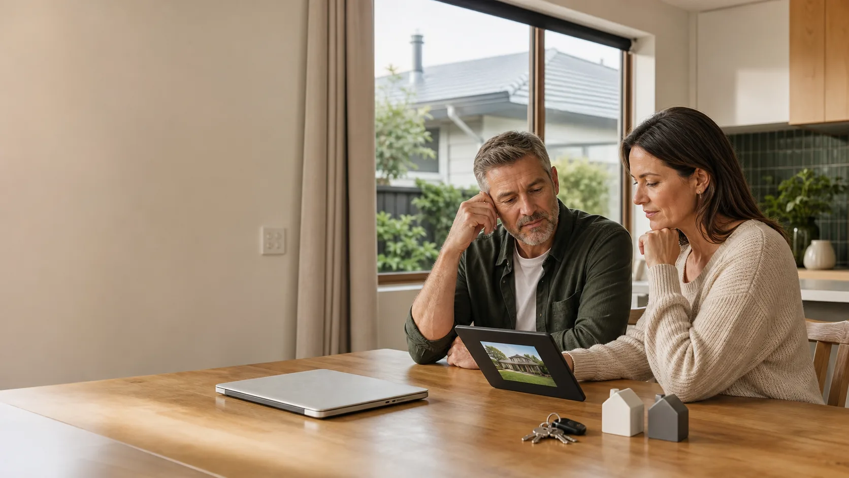New Zealand homeowners comparing their current home and next property before asking about mortgage portability